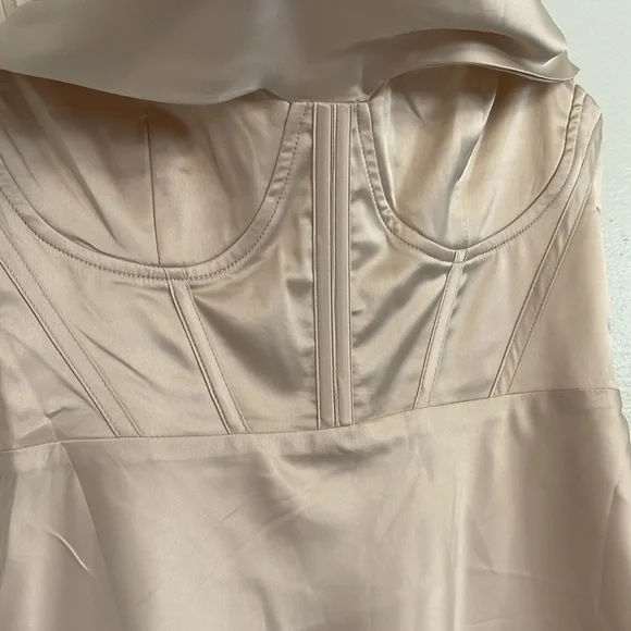 Princess Polly Spotlight Mini Dress in Champagne - Picture 5 of 11